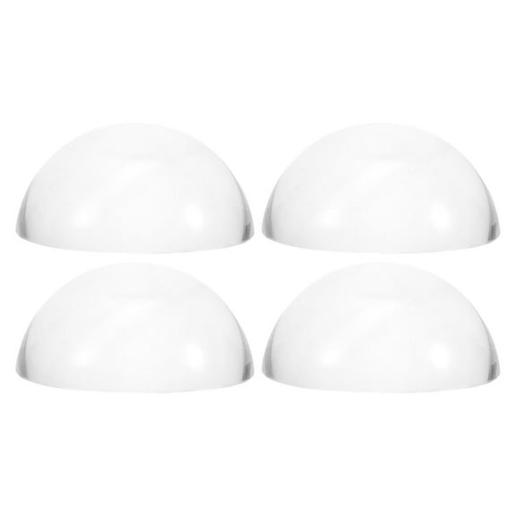 Raindrops Set of 4 Clear Crystal Paperweights Heavy 3D Dome Glass Desk Decoration Transparent Office Accessories