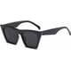 thumbnail image 1 of A pair of square cat-eye female sunglasses fashion oversized cat-eye classic female sunglasses (black frame with gray lenses), 1 of 3