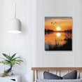 thumbnail image 3 of COMIO Sunset Landscape Picture-Lake Pictures Wall Art-Sunset The Lake Canvas Wall Decor-Artwork for Bathroom Bedroom Living Room, 3 of 4