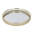 thumbnail image 2 of Mirror Tray, Geometric Shape Side Decorative Practical Storage Tray Round Large  For Bathroom, 2 of 8