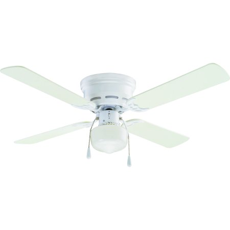 42 Mainstays Hugger Indoor Ceiling Fan With Light White
