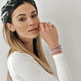 thumbnail image 3 of NICKSUN Amethyst Bracelet For Women Anxiety Amethyst Beaded Bracelets Butterfly Charms Healing Stone Layered Bracelet Gifts For Women, 3 of 5