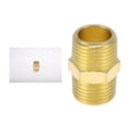 thumbnail image 1 of Conectores macho hexagonales de latón 1/2"NPT de Unique Bargains 2 Pcs, 1 of 7