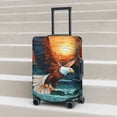 thumbnail image 5 of Yiaed Textured Bald Eagle Print Travel Luggage Cover Suitcase Protector Fits 18-32 Inch Luggage Wheel Covers Patterned Elastic Luggage Anti-scratch（No luggage）-Large, 5 of 5
