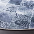 thumbnail image 3 of SAFAVIEH Faux Hide Dacre Diamond Area Rug, Grey/Dark Grey, 6' x 6' Round, 3 of 8