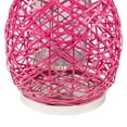 thumbnail image 6 of Northlight Woven Iron Pillar Candle Lantern with Glass Hurricane - 16.25" - Fuchsia Pink, 6 of 7