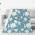 thumbnail image 4 of Cauagu Lilies Flowers Pattern Flannel Bed Blankets,Fleece Blanket Comfortable Air Conditioning Blanket for Sofa Bed Travel Couch & Living Room -50"x40", 4 of 8