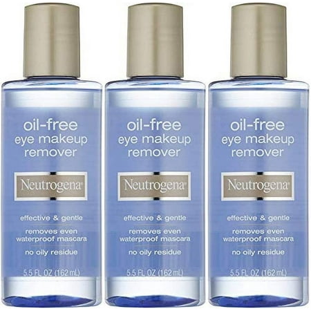 Neutrogena Cleansing Oil-Free Eye Makeup Remover, 5.5 Fluid Ounce (Pack of 3)