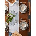 thumbnail image 2 of Blue White Table Runner-Cotton Linen- 90 Inch Holiday Dresser Scarves, Abstract Ocean Beach Neutral Brush Strokes Tablerunner for Kitchen Coffee/Dining Bedroom Living Room Dinner Scarf Décor 13x90, 2 of 9