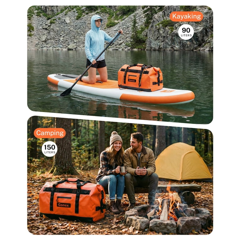 Gonex 120-Liter Waterproof Duffel Bag, Orange photo 6