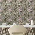 thumbnail image 3 of Ambesonne Floral Peel & Stick Wallpaper for Home, Leaves Wild Roses Chamomiles, 13"x100", Sage Green Taupe and Blush, 3 of 6