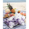 thumbnail image 3 of Pack of 2 Outdoor Pillow Covers, Hand Drawn Purple Flower Pattern Waterproof Square Throw Pillowcase Cushion Decorative Pillow Covers for Couch Patio Tent, 18x18 in, 3 of 6