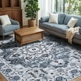 thumbnail image 2 of Sonoro Kate 8x10 Area Rugs for Living Room Bedroom, Non Slip Boho Machine Washable Indoor Floor Carpet, Blue-Gray, 2 of 8