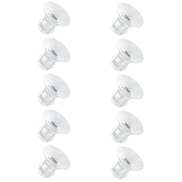 Insertos de brida para extractor de leche GOCROWEEN 13-21 mm, 10 unidades, silicona