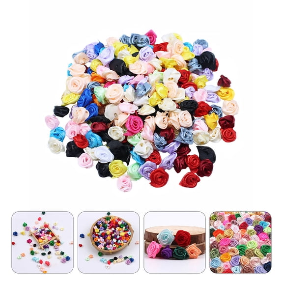 LOLIPPYY 2 Packs Miniature Silk Roses Assorted Color Craft Decoration New Year Friends Family