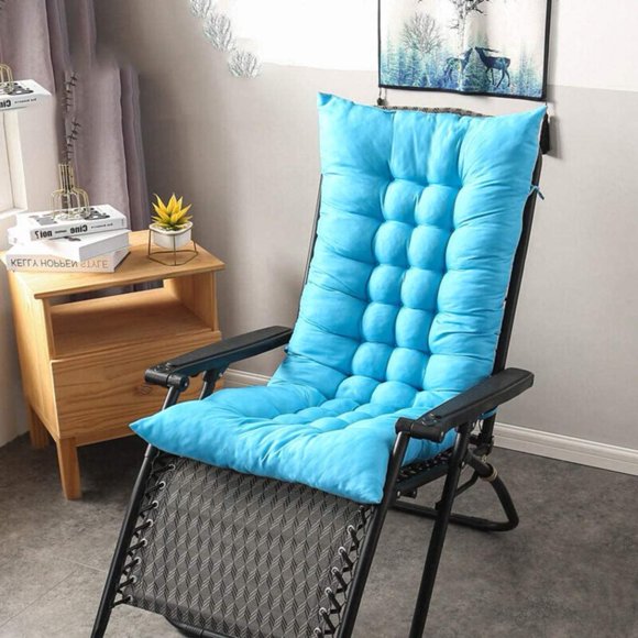ORUYROP Sun Lounger Cushion Pad,Garden Patio Thick Large Rocking Chair Cushion Recliner Relax Chair Pad for Rattan Recliner Indoor Outdoor Sky 40x110x8cm(16x43x3inch)