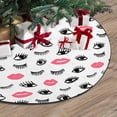 thumbnail image 3 of FMSHPON Eye Pink Lips Xmas Christmas Tree Skirt Stand Mat for Holiday Party Decoration Indoor Outdoor 36 inches, 3 of 3