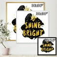 thumbnail image 4 of Shine Bright Quote on Black 36 in x 36 in Framed Painting Canvas Art Print, by Designart, 4 of 5