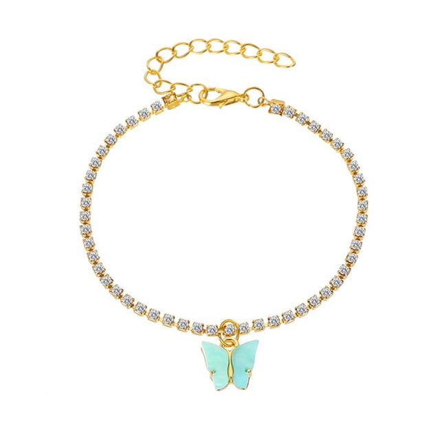 Xihbxyly Tobillera, Deslumbrante Pulsera de Pie con Diamantes de Imitación, Elegante Diseño de Cristal En Forma de Corazón, Elegante Adorno de Borla para El Pie, Ideal para Una Clase de Yoga En La Pl