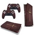 thumbnail image 5 of Gold, Cross, Pattern PS5/PS5 Slim Digital Disc Skin Sticker For Console And Controller Skins, 5 of 7
