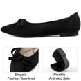 thumbnail image 3 of Ecetana Ballet Flats Shoes for Women Dressy Pointed Toe Knit Flats Slip On Shoes for Driving Dating Wedding, 3 of 6