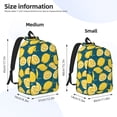 thumbnail image 3 of Rateoe Lemon Pattern Canvas College Laptop Backpack,Travel Daypack,Durable Rucksack Travel Notebook Bag School Backpack Book Bag for Men Women-Small, 3 of 7