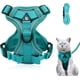 thumbnail image 1 of Arnés ajustable antiescape para gatos - Arnés con correa - Arnés suave para gatos, gatitos, perros y cachorros - Azul turquesa - Talla M, 1 of 6