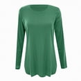 thumbnail image 5 of Towmus Womens Long Sleeve Crew Neck Shirts Side Split Basic Loose Tunic Tops for Women Casual Women's Fall Sweatshirts 2025, 5 of 6