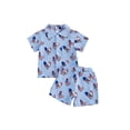 thumbnail image 2 of Cenuakty 2Pcs Toddler Boy Outfit 4th of July  Tops and Elastic Waist Shorts, 2 of 9