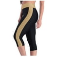 thumbnail image 5 of Workout Capris for Women New Pockets Color Block Capris Leggings Women Stretchy Leggings Quick Dry Yoga Capris High Waist Cropped Trousers Soft Yoga Pants for Workout Khaki S, 5 of 7