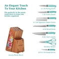 thumbnail image 4 of The Pioneer Woman Breezy Blossoms 11-Piece Stainless Steel Knife Block Set, Teal, 4 of 8