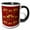 Black/White, variant on 3drose, Valentine Cartoon Cat Pattern with Grain Texture, 11oz Mug
