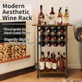 3-Tier Wine Rack Freestanding Floor Cabinet Corner Bar Cabinet Bar Cart ...
