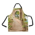 thumbnail image 1 of ABPHQTO Escaleras cerca del arco Delantal Hogar Cocina Delantal con bolsillos, 1 of 2