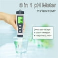 thumbnail image 3 of 3 IN 1 PH Meter Water Quality Tester PH/TDS/TEMP Digital LCD EZ 9901 Monitor Tester For Pools , Drinking Water ,Aquariums ,Multifunctional, 3 of 6