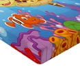 thumbnail image 2 of Ambesonne Cartoon Fitted Sheet, Turtle Fishes, Queen Size, Multicolor, 2 of 3