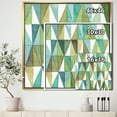 thumbnail image 2 of Designart ' geometric Green Triangle III ' MidCentury Modern Transitional Framed Canvas, 2 of 3
