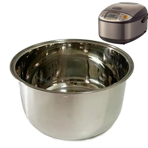 304 Stainless Steel Rice Cooker Inner Bowl, Compatible For Zojirushi NS-TSC18 / NL-AAC18 (10cups) Multi-Cooker Replacement Inner Pot.Rice Cooker Accessories