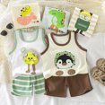 thumbnail image 5 of Toddler Boy Outfit Set Cartoon Print Vest and Comfy Shorts Baby Boy Summer Clothes 6 9 12 Months 3T 6T, 5 of 5
