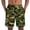 Army Green, variant on Men's Camo Swim Trunks With 5 Inch Inseam And Mesh Liner Featuring Quick Dry Stretch Fabric For Beach Pool Surfing Diving Army Green M