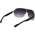 thumbnail image 3 of KHAN - One Piece Shield Lens Unisex Sunglasses Featuring Gradient Lenses and Trendy Color Accents - Silver/Black, 3 of 7