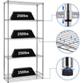 thumbnail image 5 of Dkelincs 5-Tier Wire Shelving Unit Adjustable Storage Shelves 1250 lbs Capacity NSF Metal Shelf for Kitchen Garage, Silver, 5 of 8