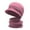 Pink-1, variant on Charmgo Trucker Hat Clearance, Women's Knitted Warm Basin Hat Padded Cotton Hat Plush Hat + Scarf Two Piece Set Bucket Hat Baseball Cap, Sun Hats for Women Grey