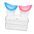 thumbnail image 4 of Juego de 2 vasos lavaojos, limpiador oftálmico y baño ocular de silicona flexible para Rosa y azul, 4 of 9