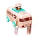 thumbnail image 2 of Bonita botella de agua con forma de autobús y correa para el hombro, botellas de agua con pajita para niñas. Rosa, 2 of 9