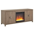 thumbnail image 4 of Evelyn&Zoe Juniper Rectangular TV Stand with Crystal Fireplace for TV's up to 65", Alder Brown, 4 of 9