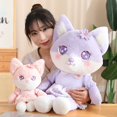 thumbnail image 2 of Cartoon / Cute / Soft / Big Fox Plush Toy / Purple Pink Skirt Sitting Posture Fox Doll / Children's Birthday Giftpink35cm Deng Xun unisex, 2 of 2