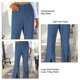 thumbnail image 3 of Pantalones largos para mujer, pantalones para mujer con dobladillo dividido, pantalones para mujer, pantalones lisos, instalación sin esfuerzo, 3 of 4