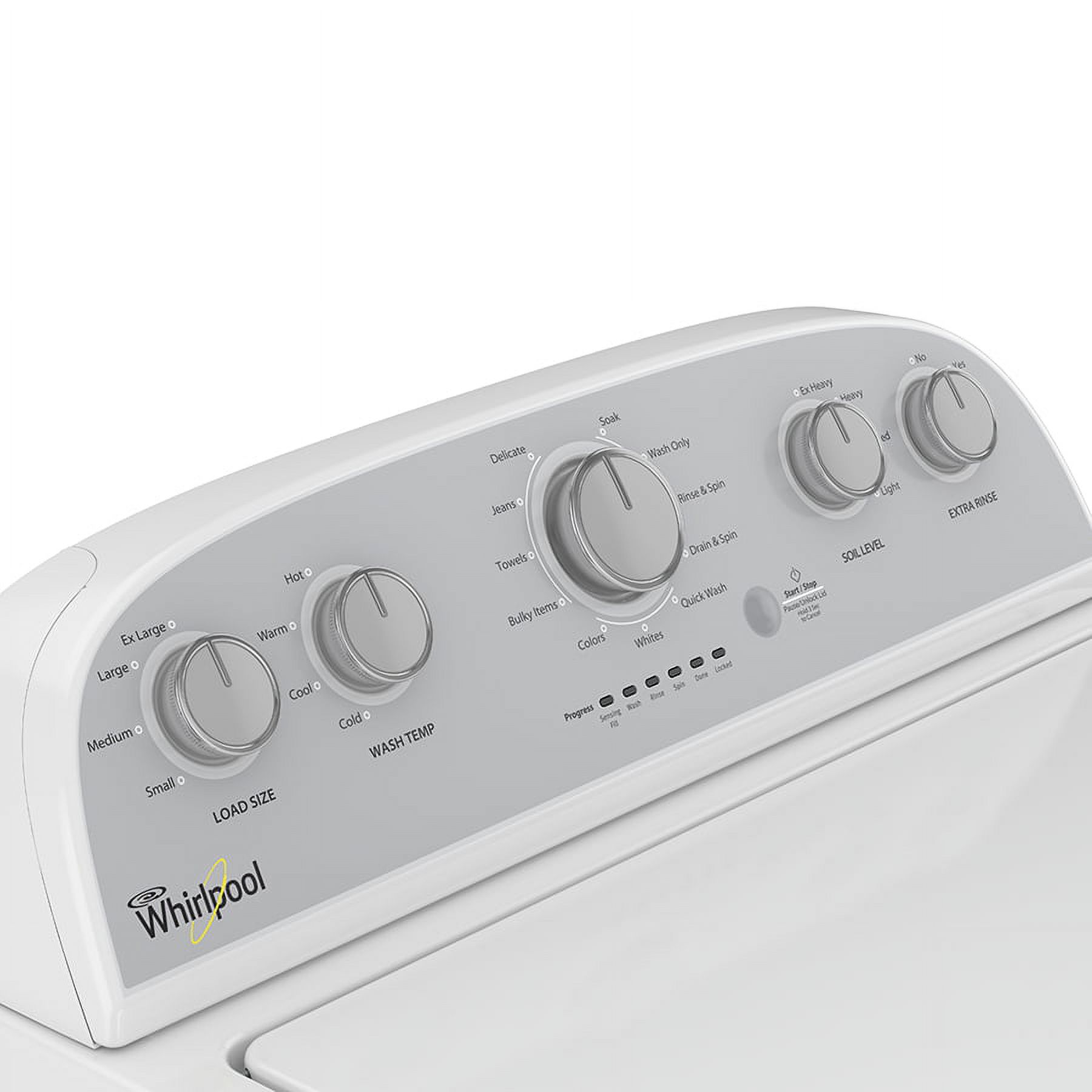 Whirlpool® Brand New 1CWTW4845EW T Washer with 3.5 cu. ft. and 11 Washing Cycles.  Depth: 26” - Height: 42” - Width: 27”