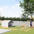 thumbnail image 3 of PawHut Outdoor Dog Kennel Dog Run with Cover, 19.7' x 7.5' x 4.9', 3 of 10